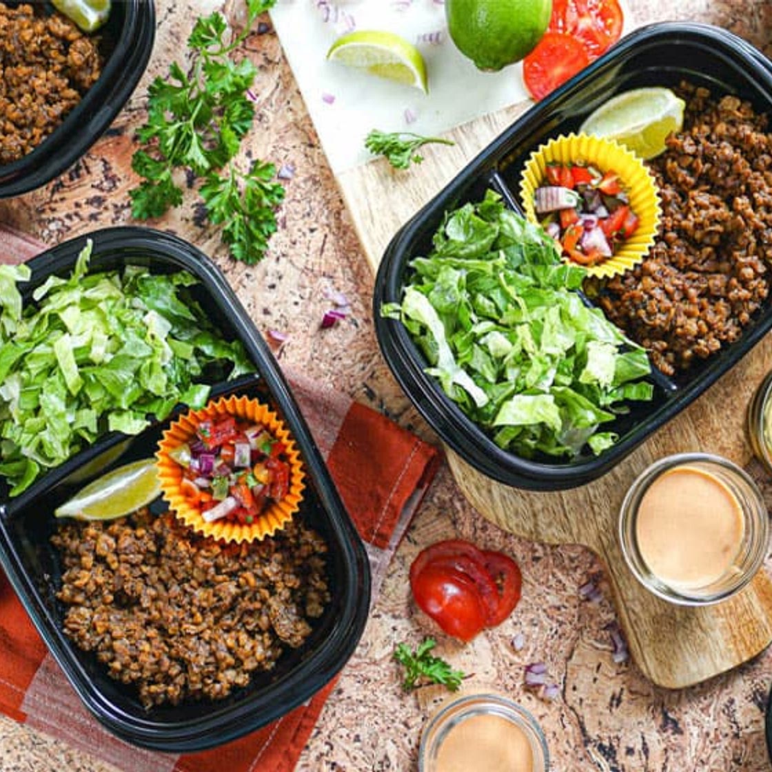 Easy Vegan Meal Prep: High Protein Taco Salad