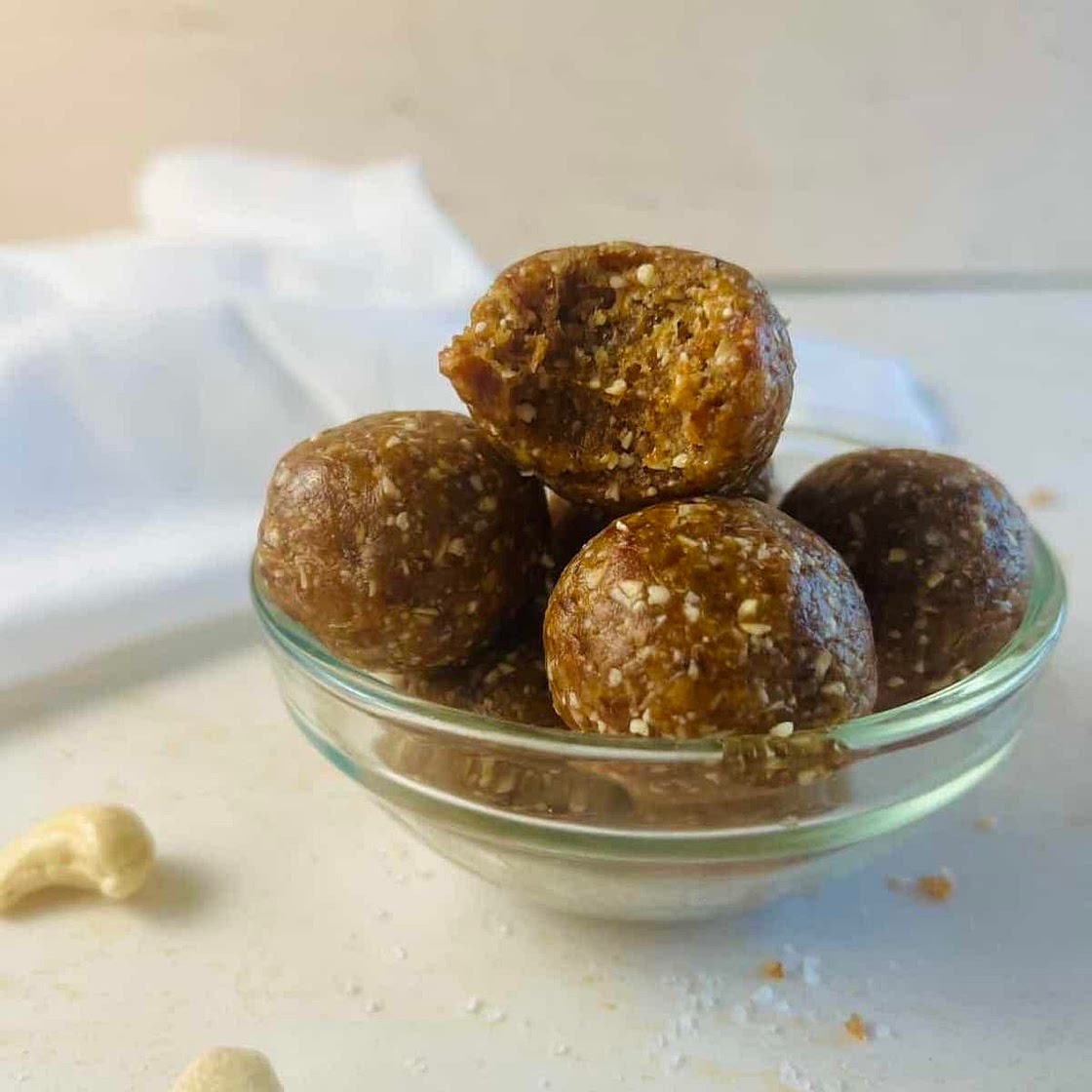 Salted Caramel Energy Bites (No Coconut)