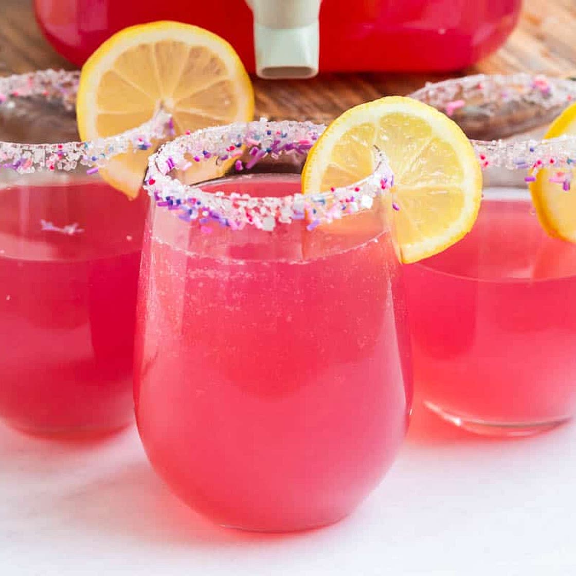 Pink Party Punch with Sherbet