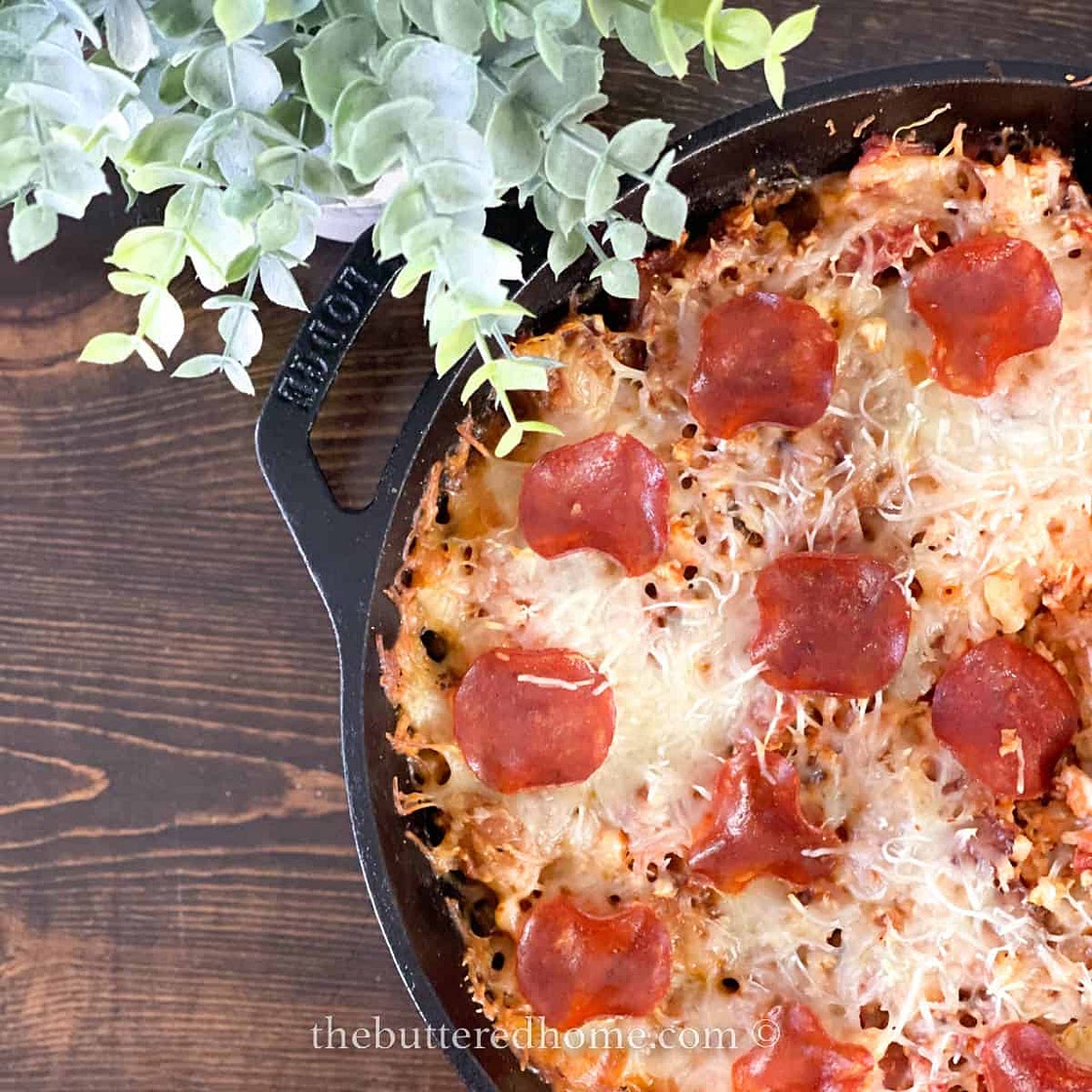 Low Carb Pepperoni Pizza Casserole