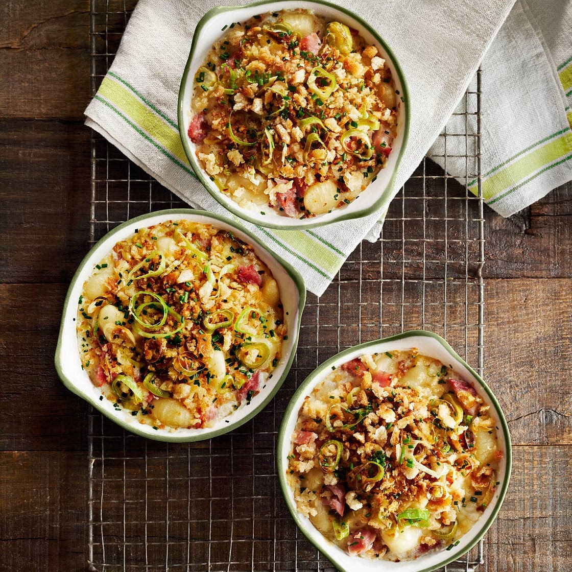Ham-and-Leek Baked Gnocchi