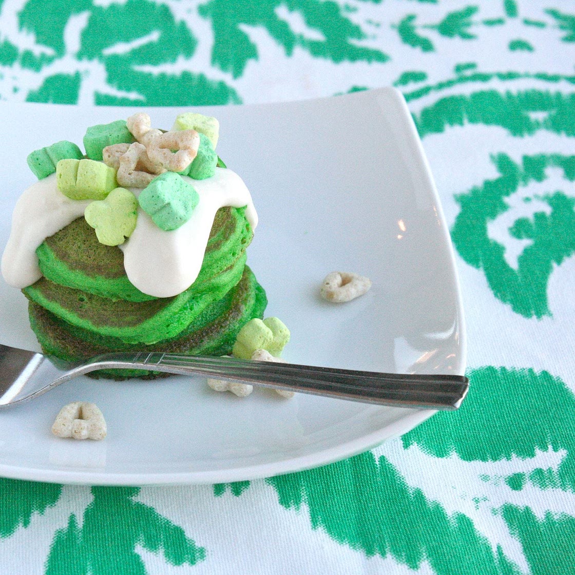 Green Velvet Silver Dollar Pancakes