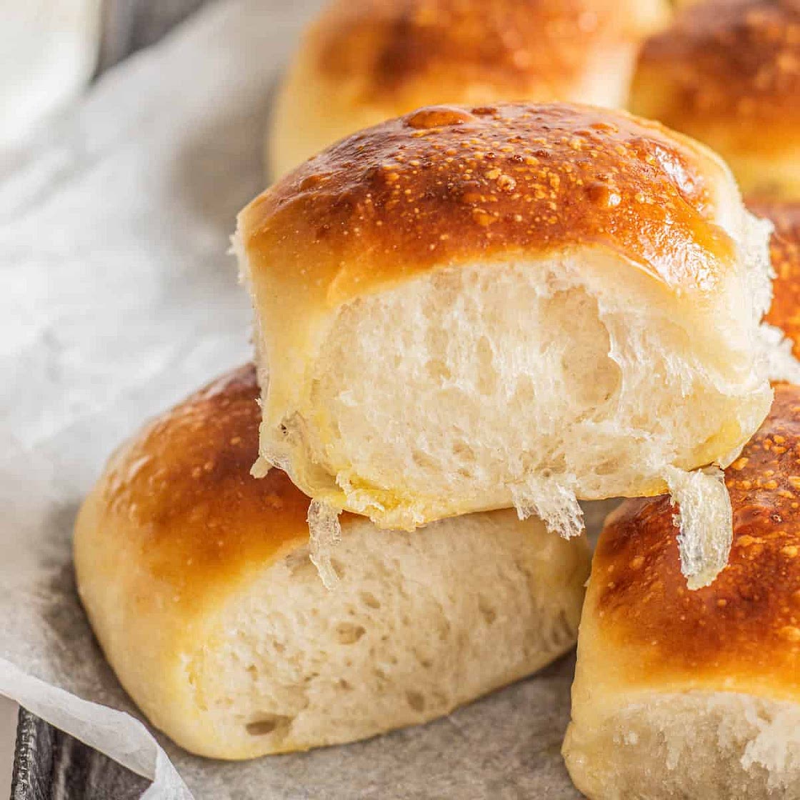 Soft Sourdough Dinner Rolls