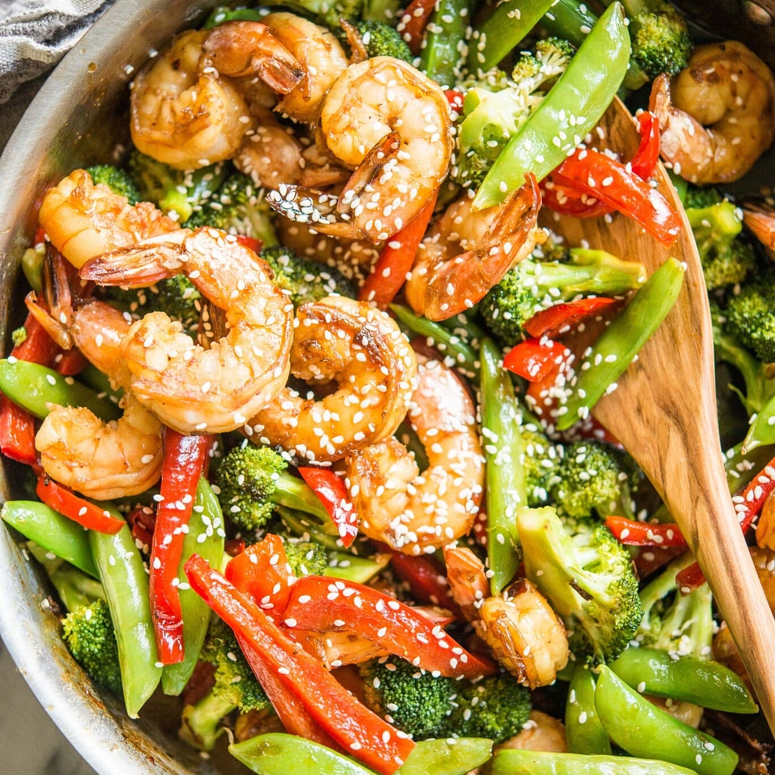 Teriyaki Shrimp and Vegetable Stir Fry