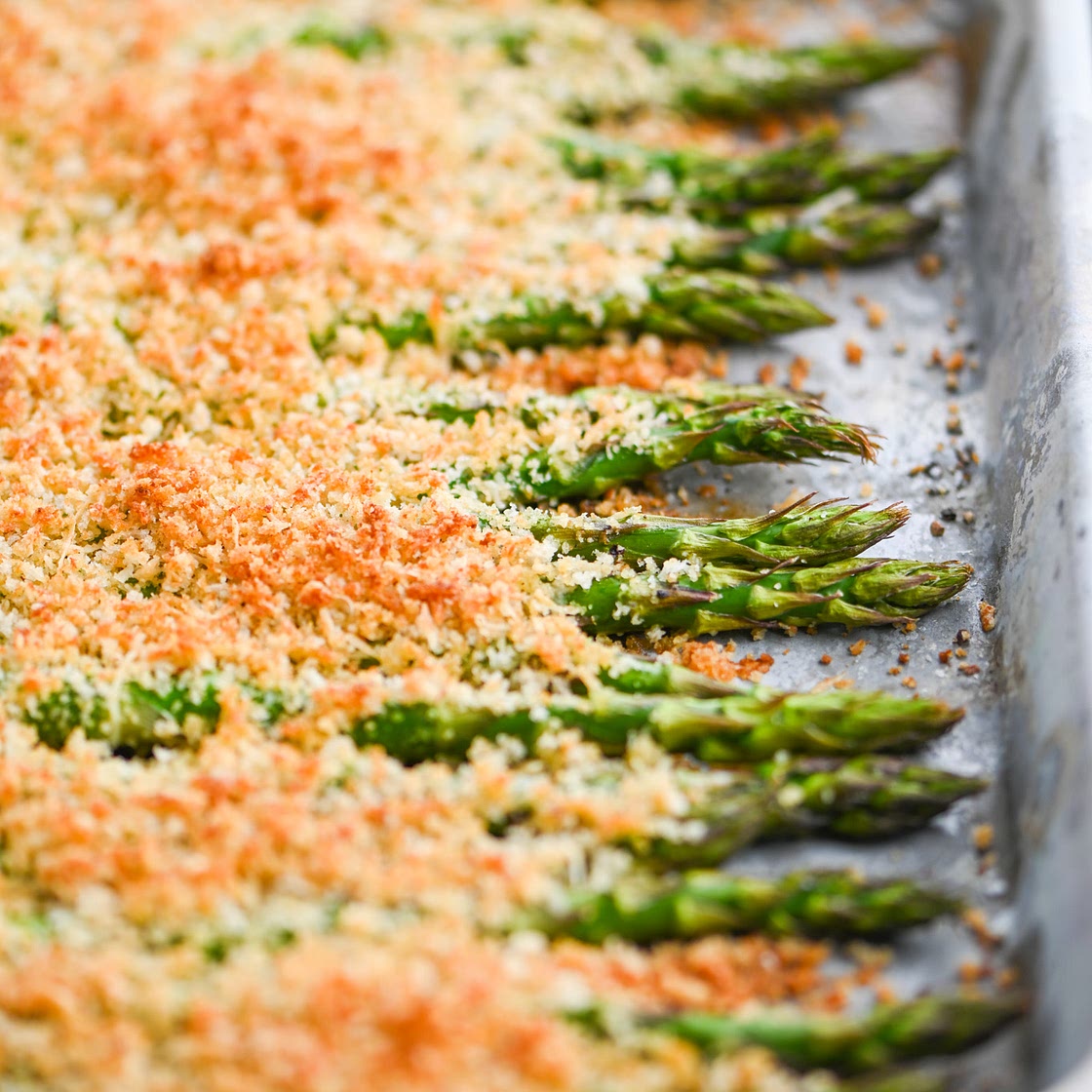 Baked Asparagus with Breadcrumbs