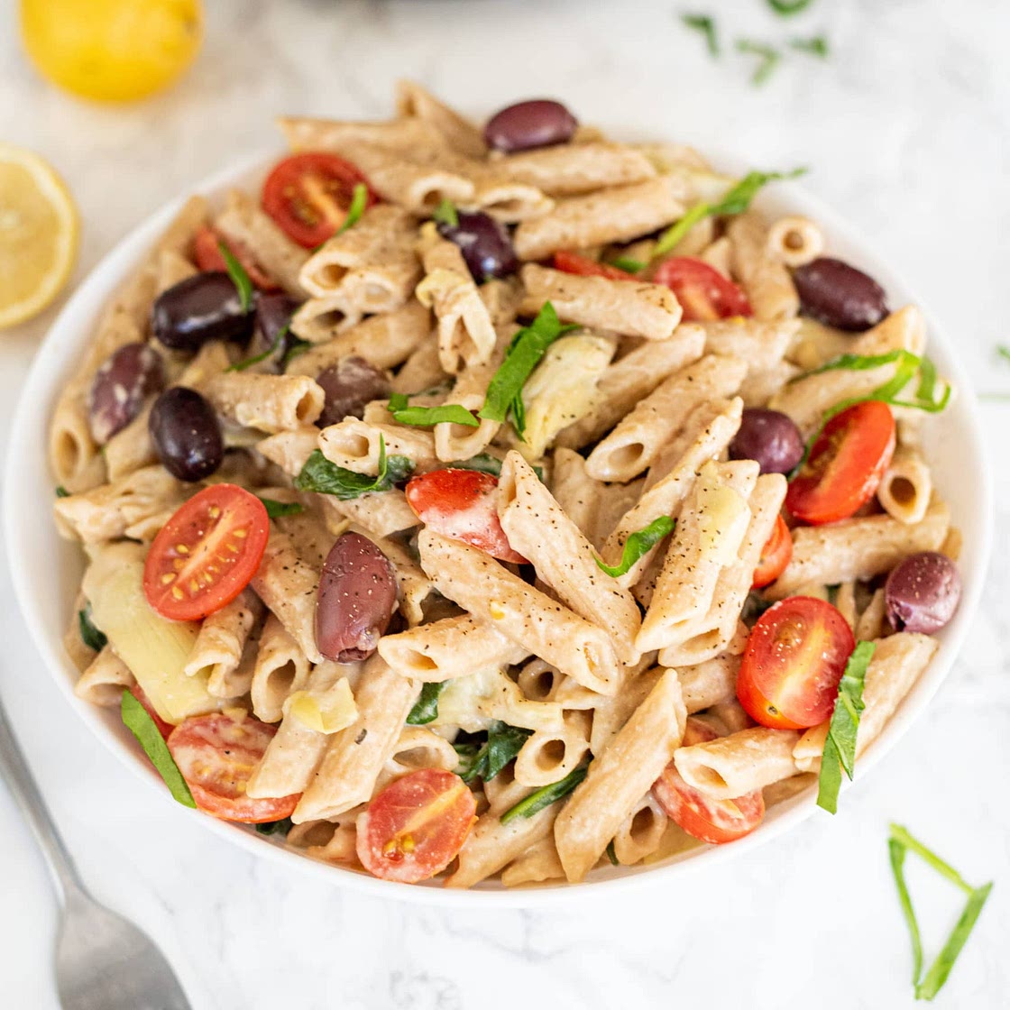 Creamy Vegan Hummus Pasta