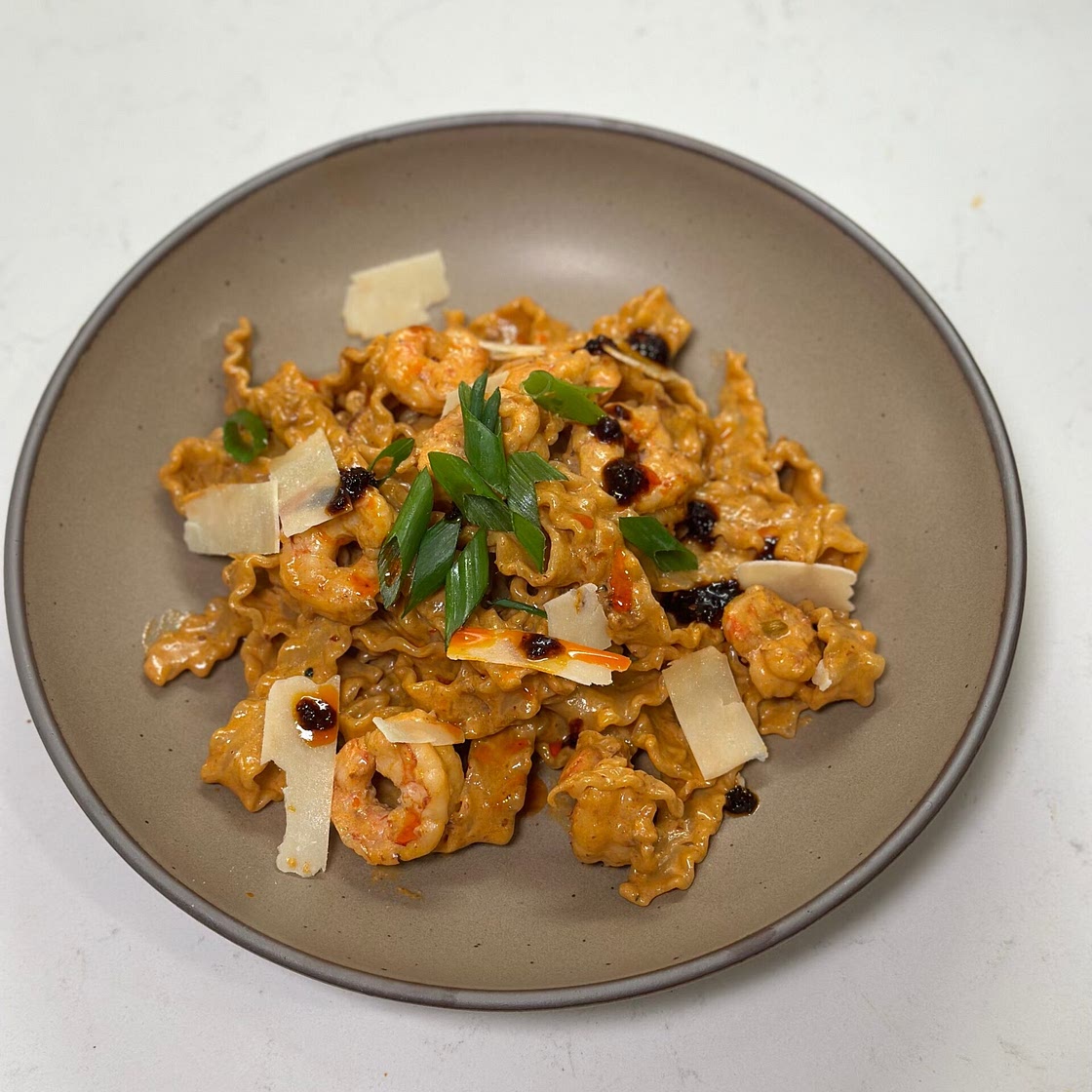 Creamy Bulgogi Shrimp Pasta