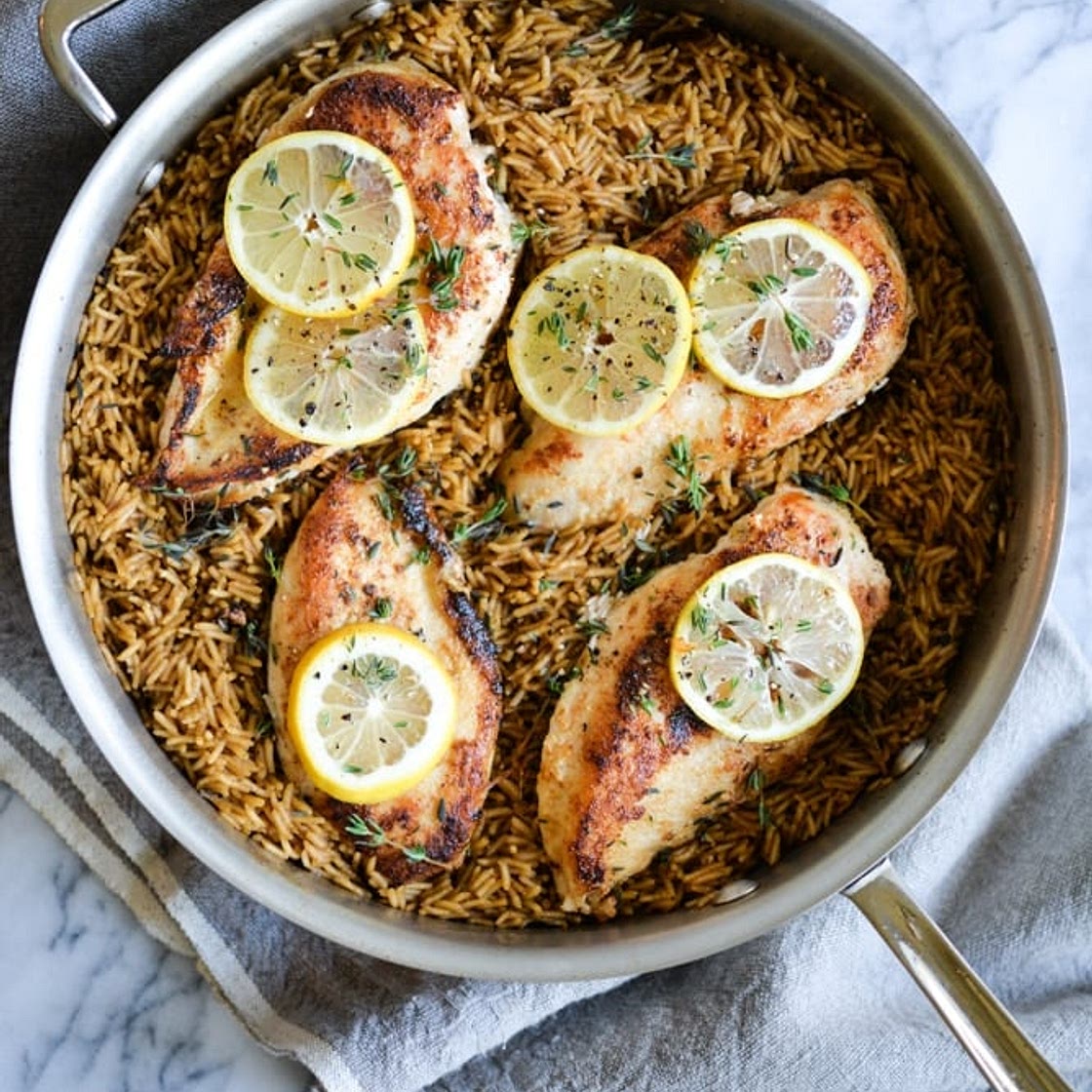 Lemon Chicken & Rice Skillet