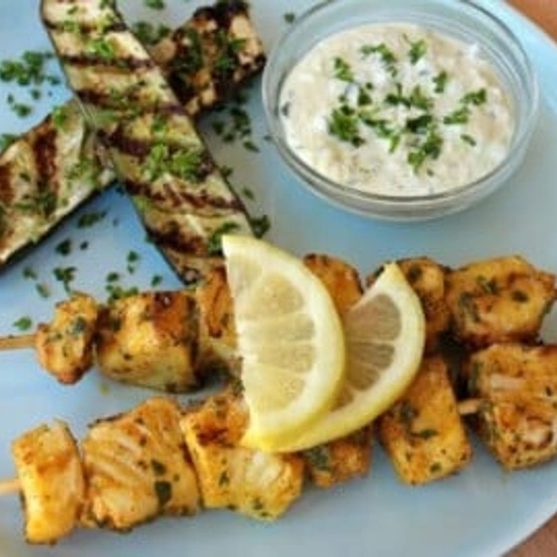 Marinated Fish Skewers