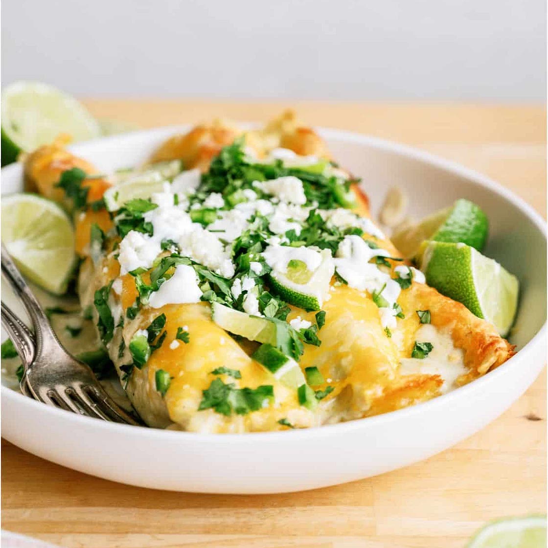 Honey Lime Chicken Enchiladas