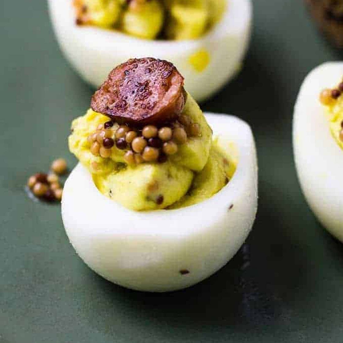 Smoky Honey Mustard Deviled Eggs