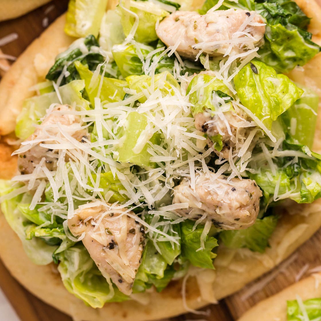 20 MINUTE CHICKEN CAESAR FLATBREAD