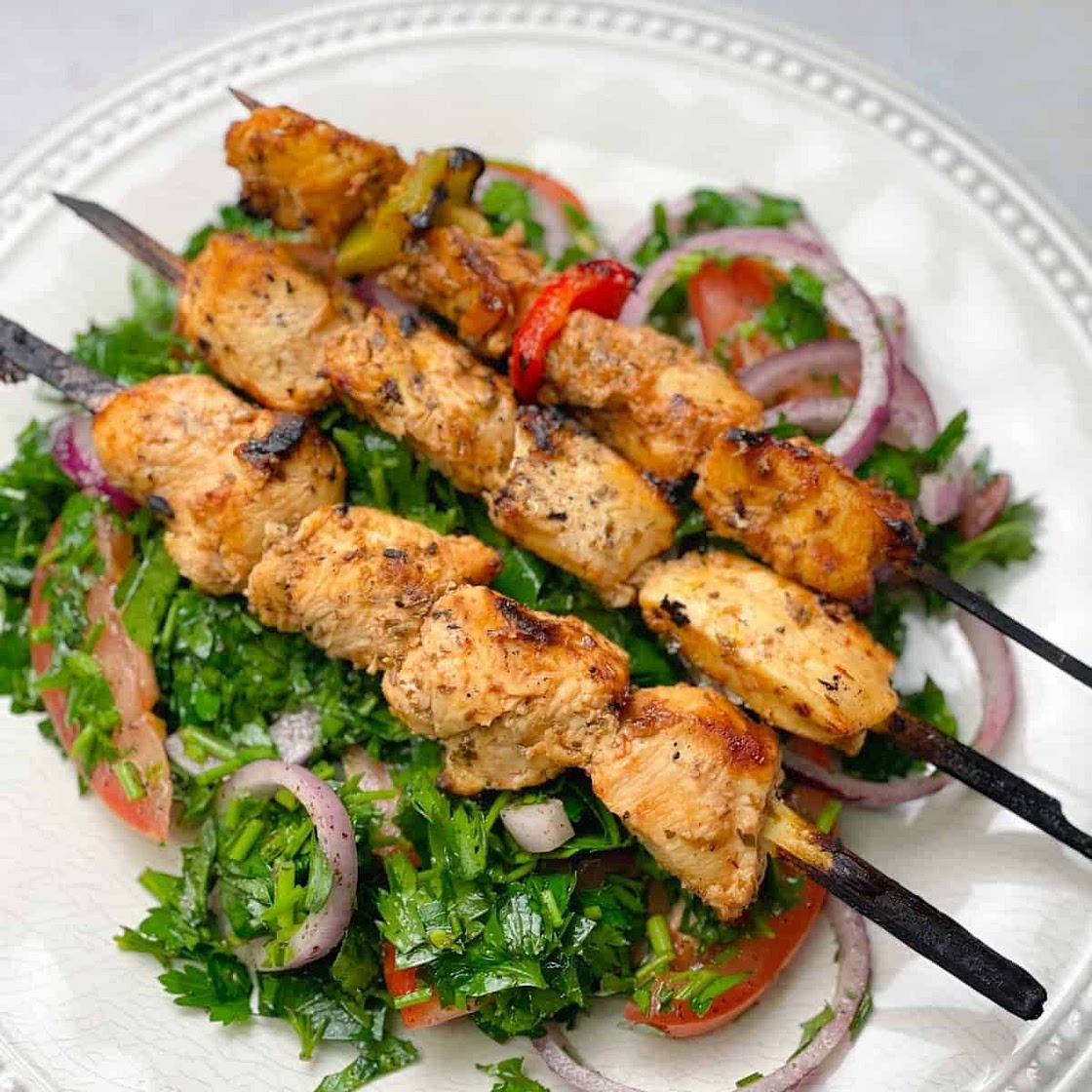 Shish Tawook Recipe – Lebanese Grilled Chicken Skewers