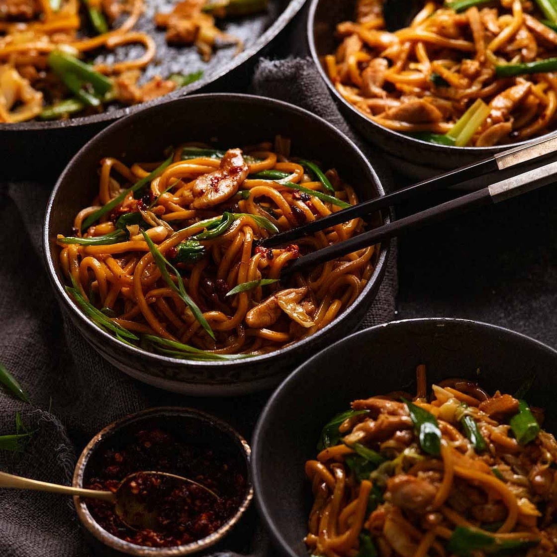 The fastest noodle stir fry I know - from scratch!