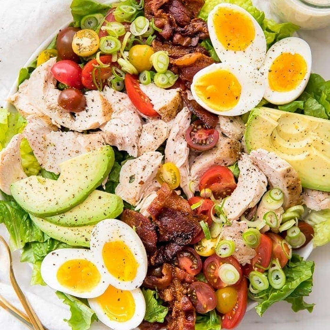 Chicken Cobb Salad (Dairy Free, Whole30)