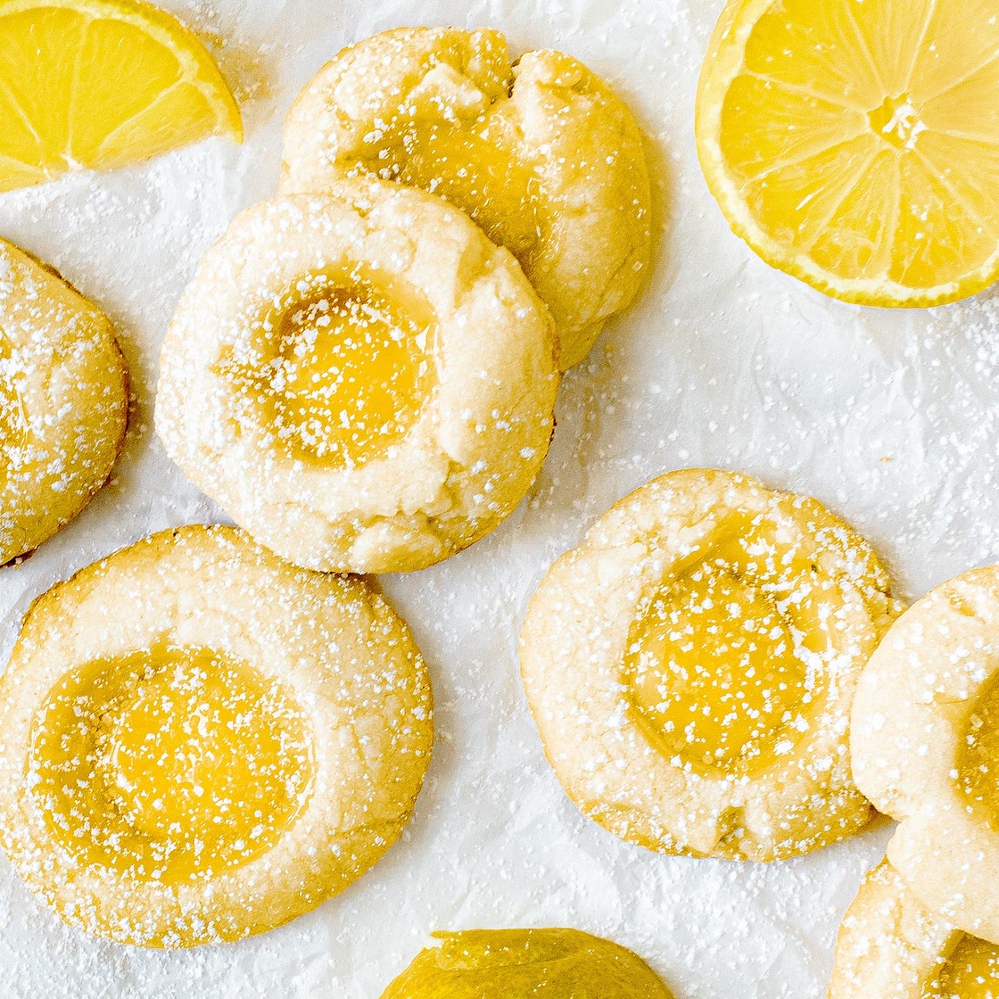 Lemon Curd Cookies Recipe - Shortbread Lemon Bar Cookies with Lemon Curd Filling!