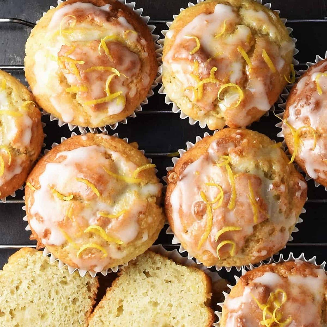 Lemon Marzipan Muffins