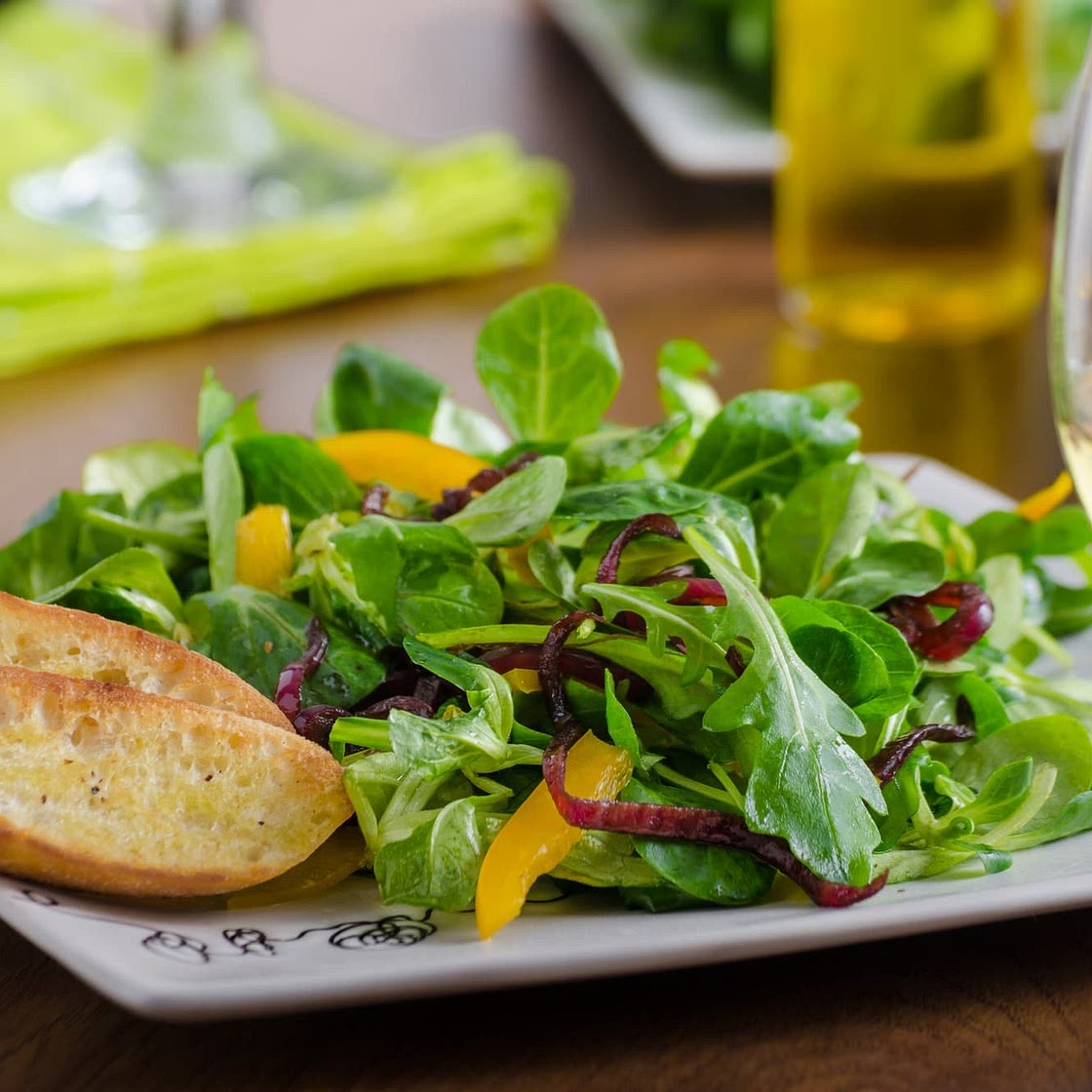 Arugula Spinach Salad With Lemon Dressing