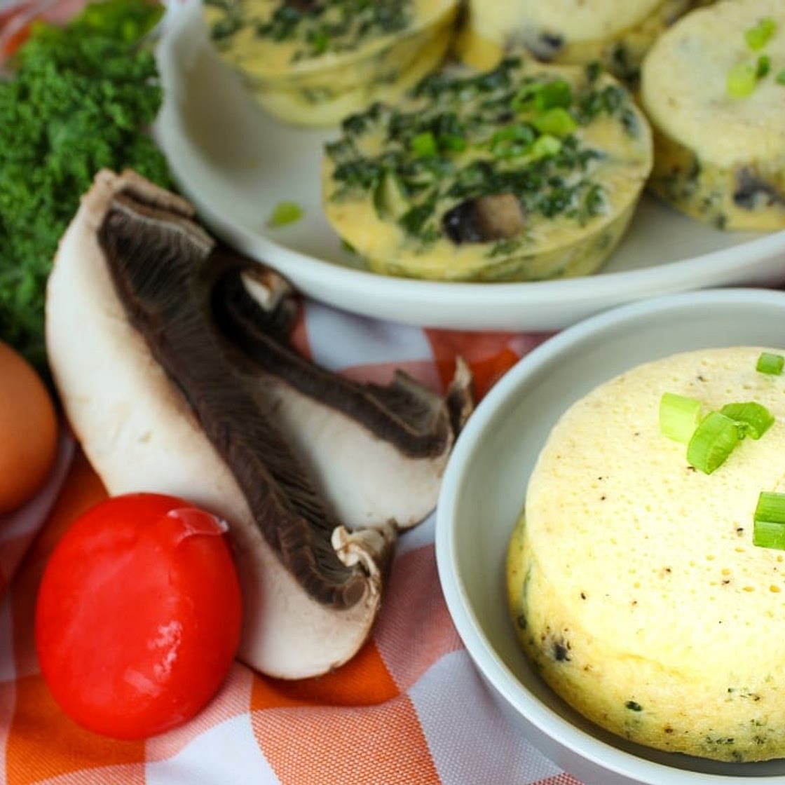 Copycat Starbucks Egg Bites - Kale & Portabella