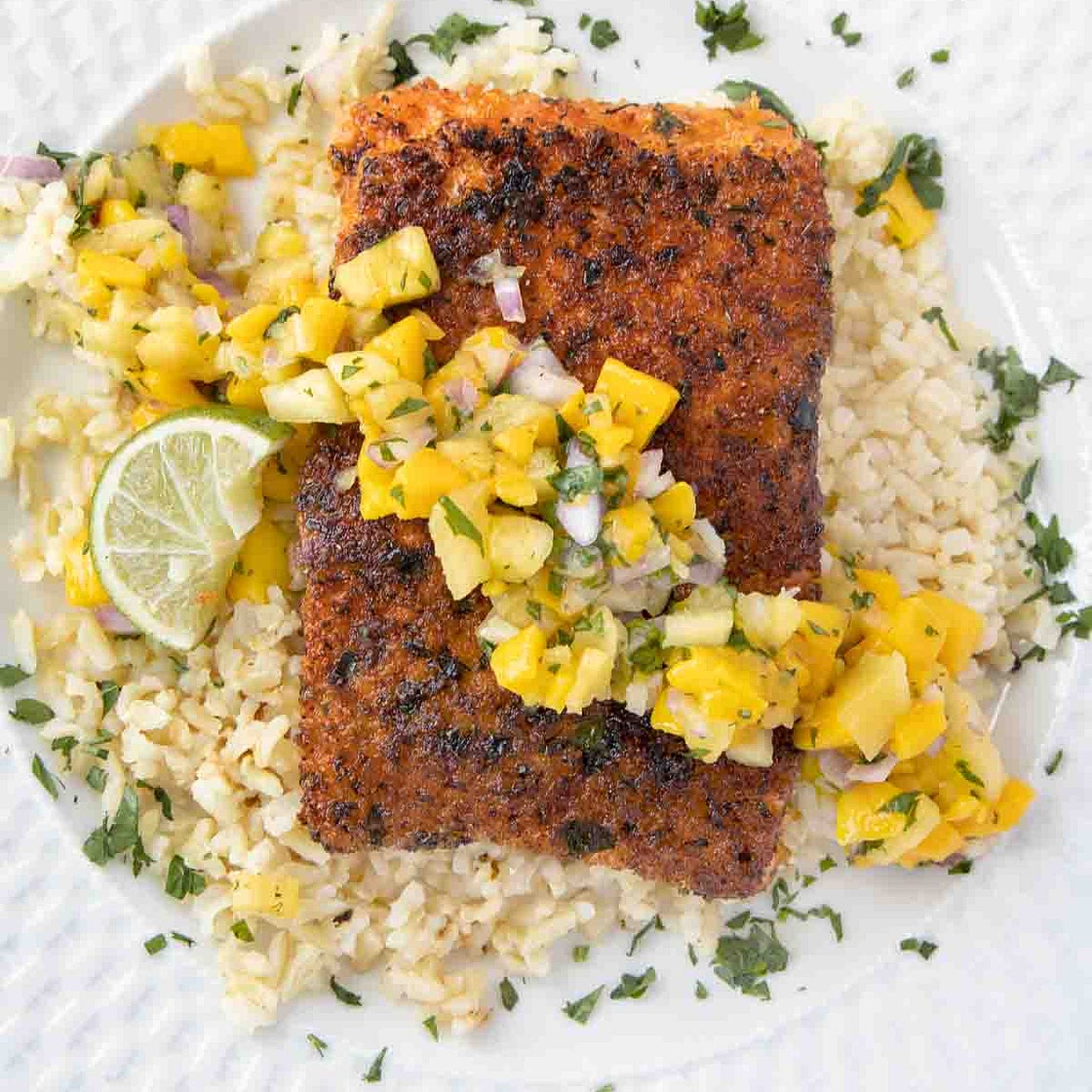 Pan Seared Crusted Seasoned Salmon