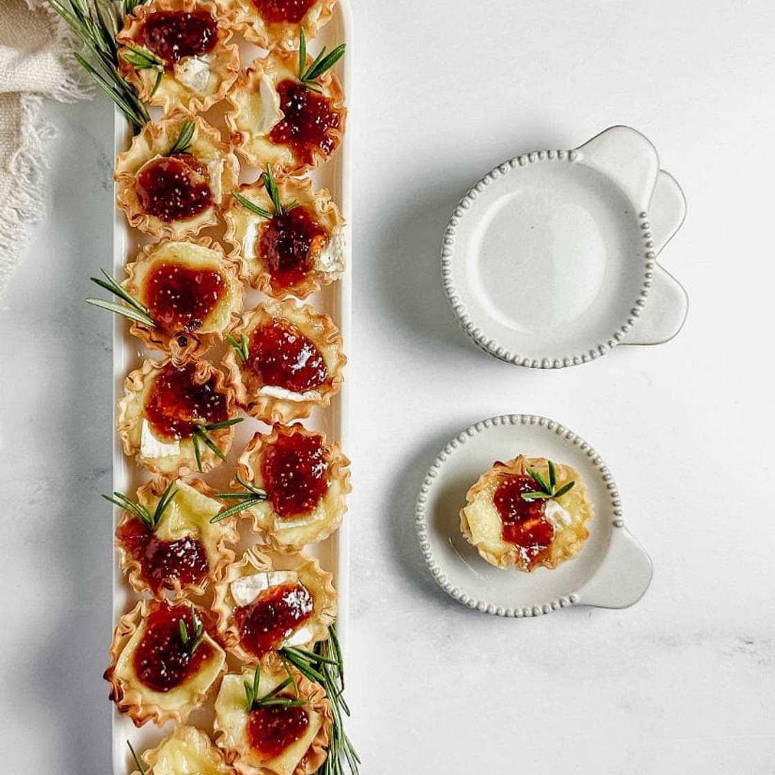 Brie and Jam Phyllo Cups!