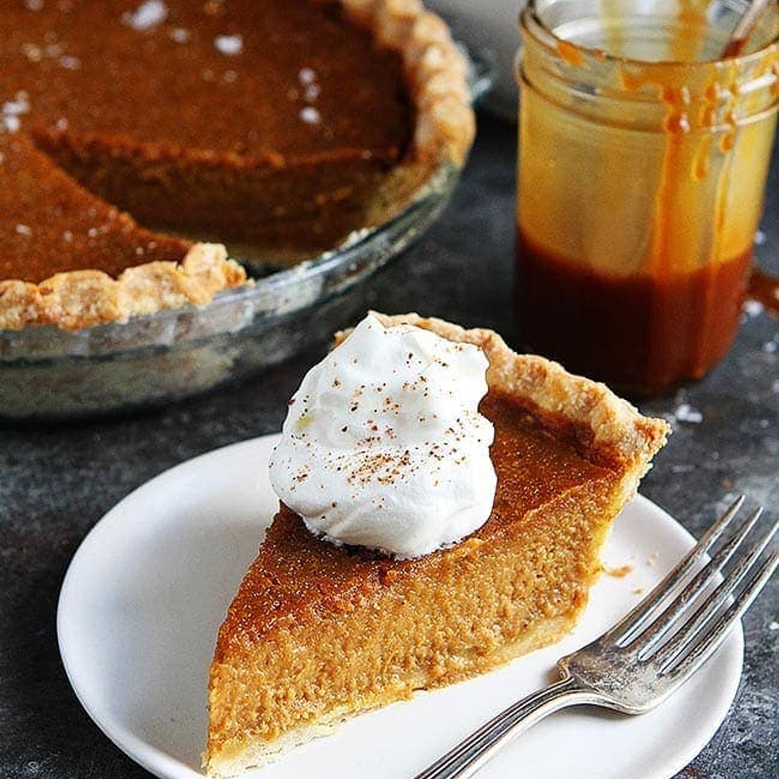 Salted Caramel Pumpkin Pie