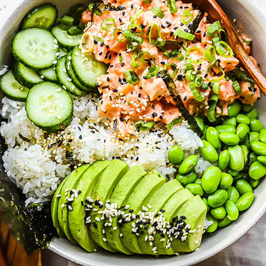 Spicy Salmon Sushi Bowl Recipe