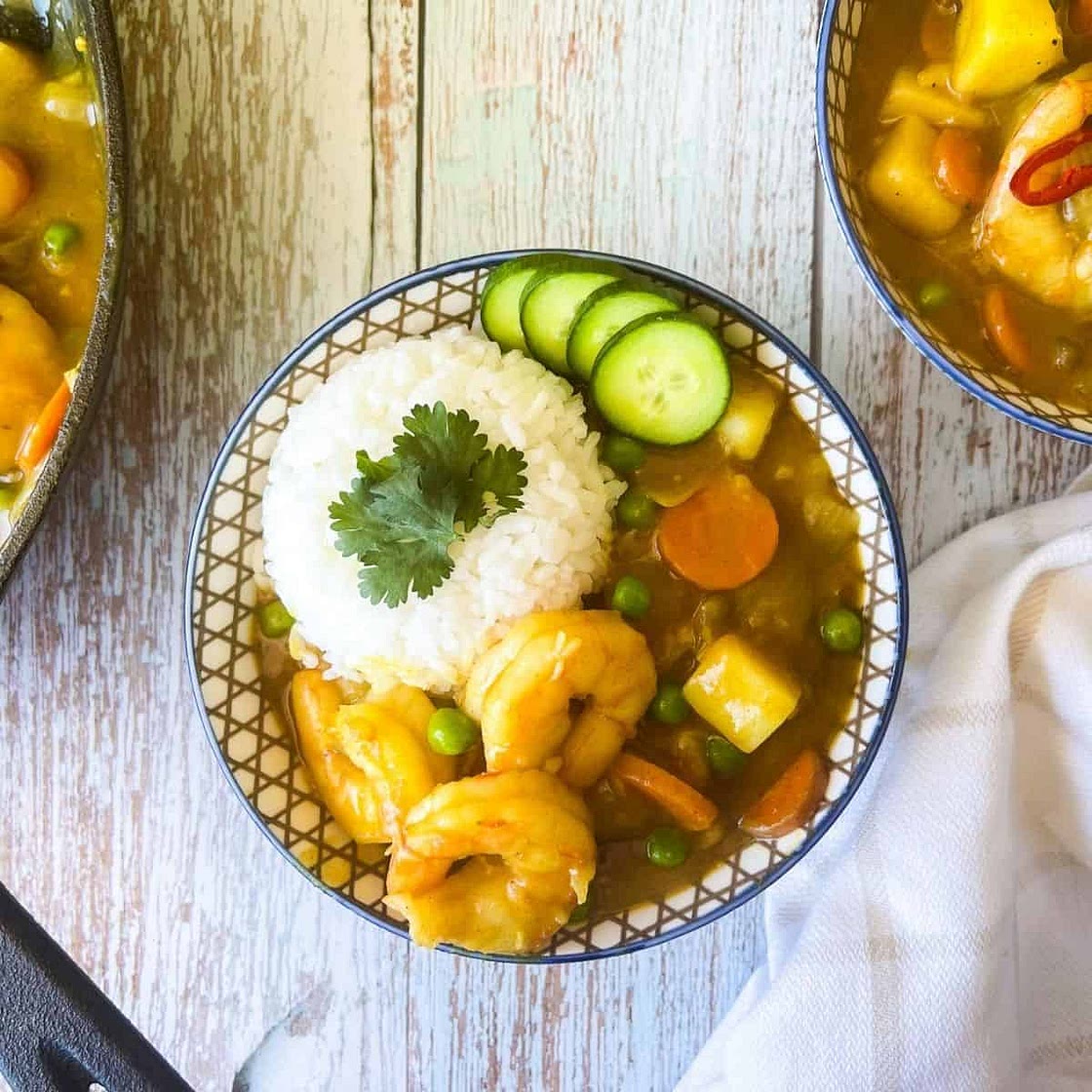 Japanese Shrimp Curry with S&B Curry Roux