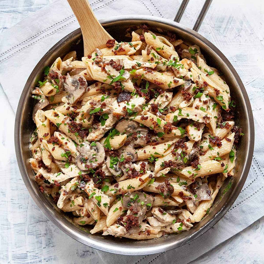 Chicken Bacon Mushroom Pasta