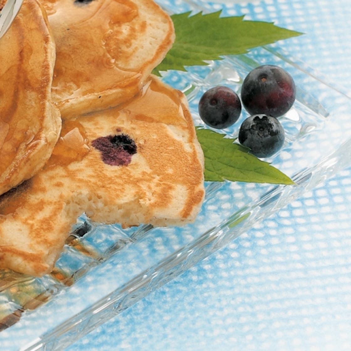 Golden Blueberry Pancakes