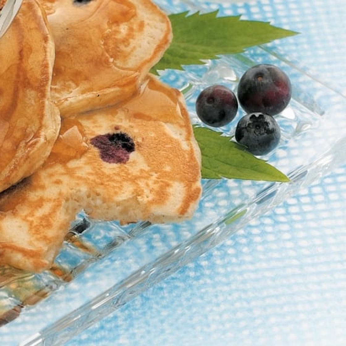 Golden Blueberry Pancakes