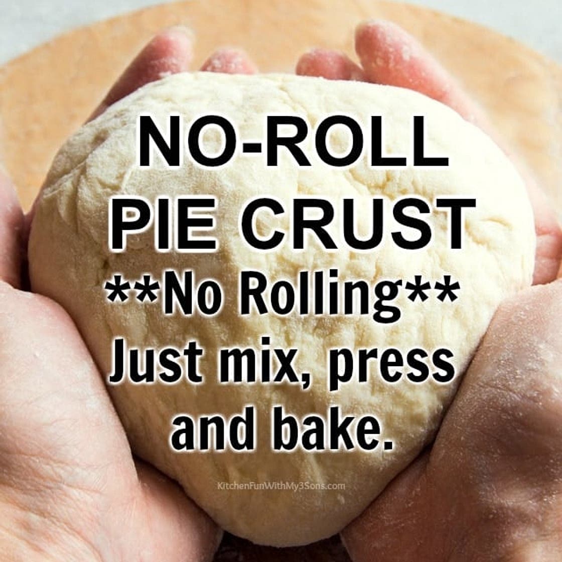 No Roll Pie Crust Recipe
