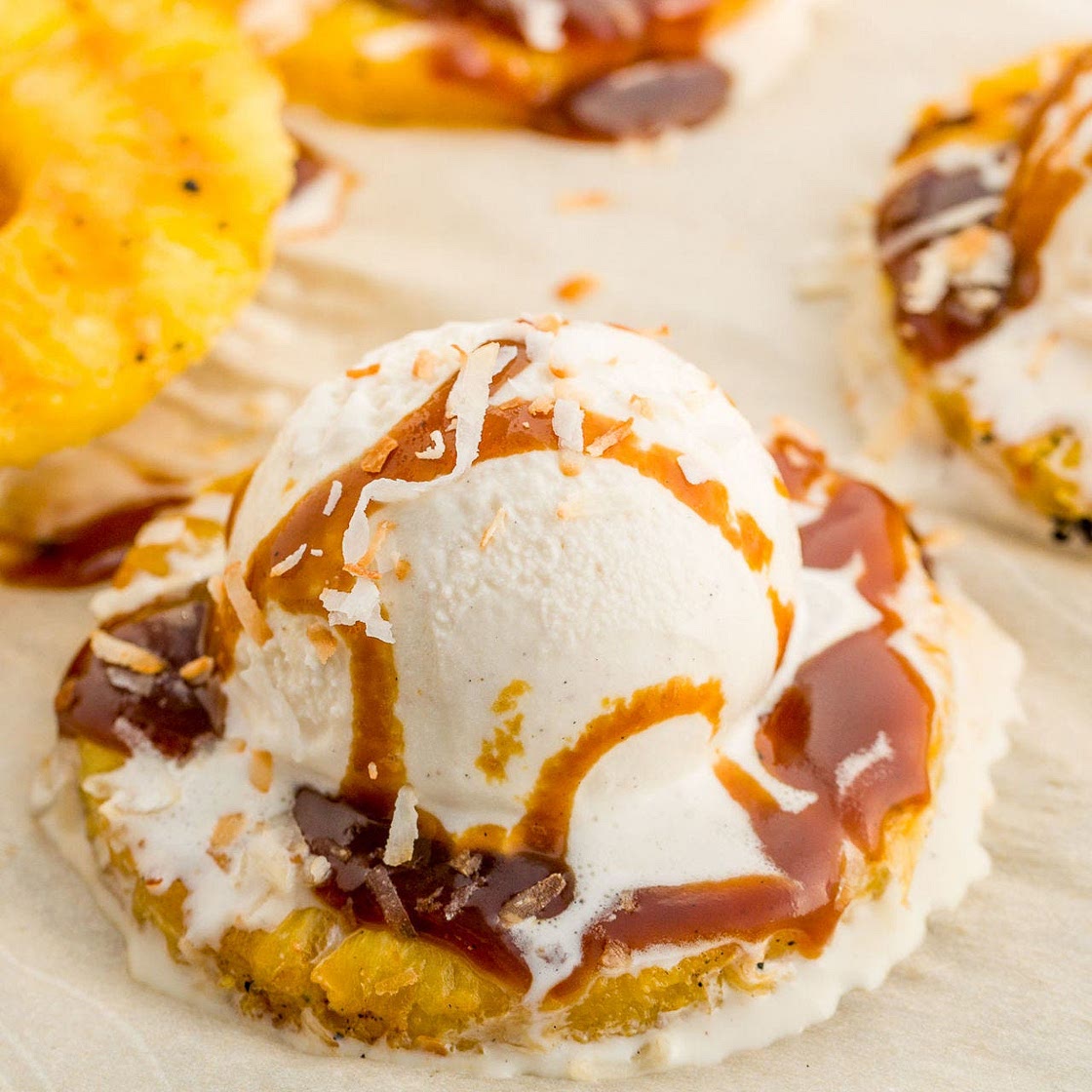 Grilled Pineapple Sundaes