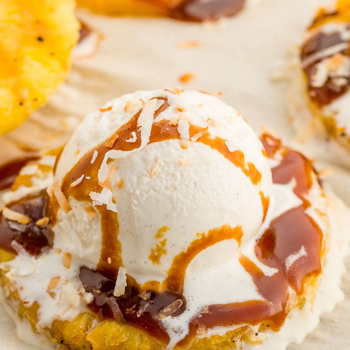Grilled Pineapple Sundaes