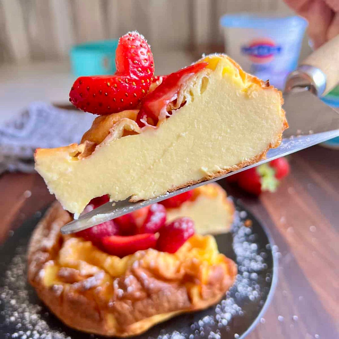 3 Ingredient Greek Yogurt Cake (No Sugar Added + Low Carb)