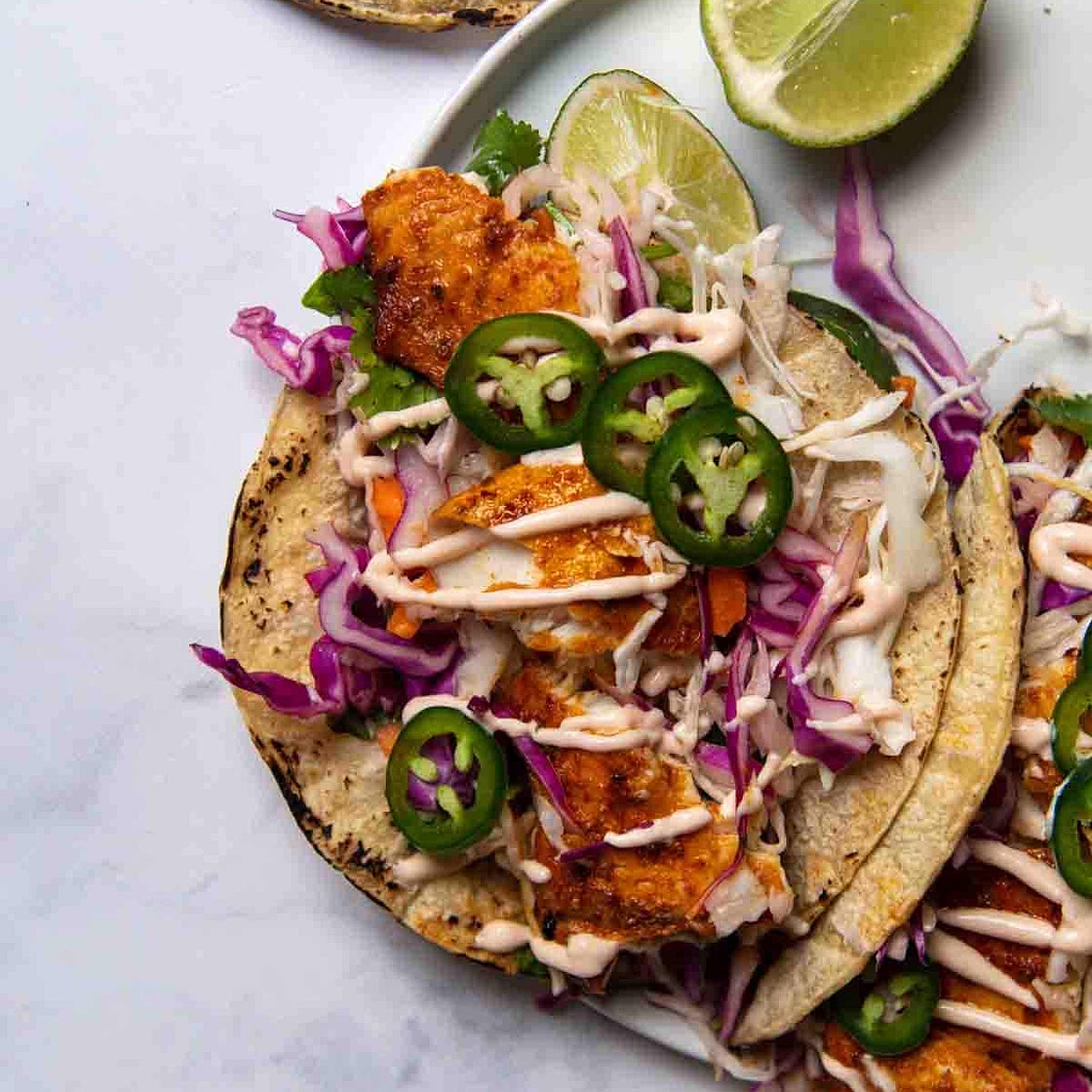 30 Mins Gluten-Free Blackened Fish Tacos (Baked)