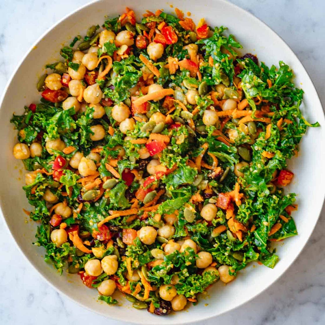 Kale Salad with Chickpeas