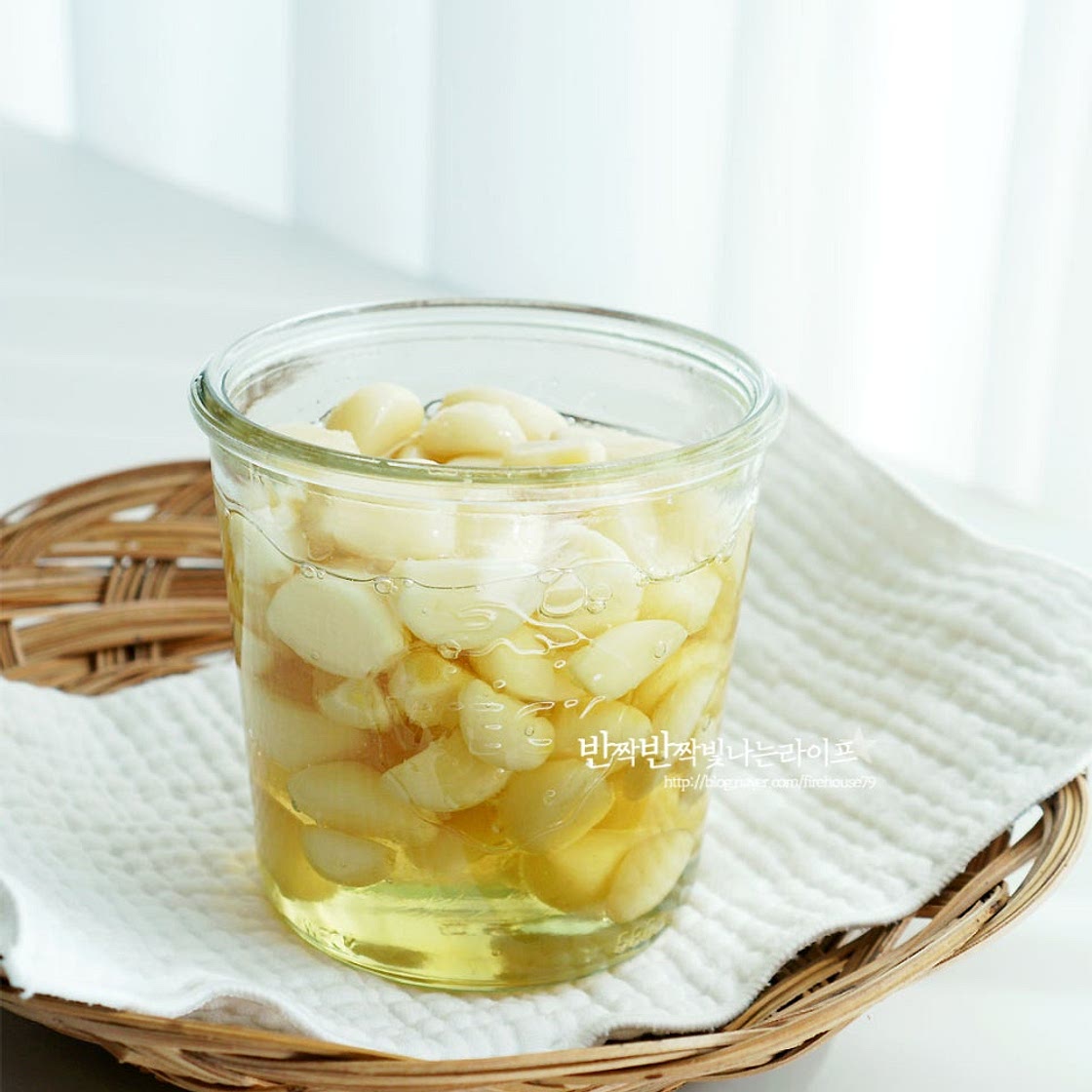 마늘꿀절임 먹기좋은 꿀마늘 만드는법 (마늘요리)
