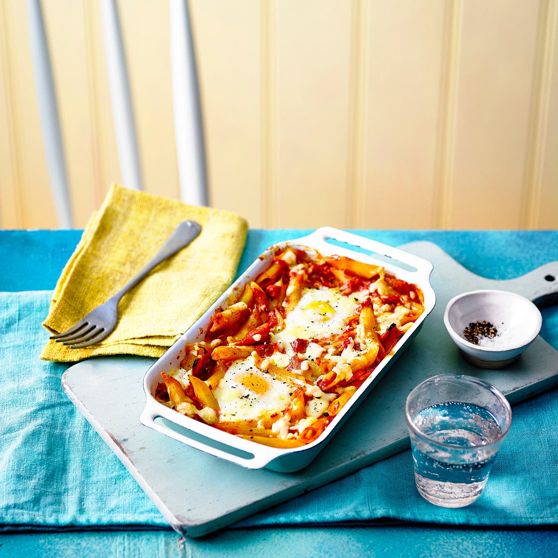 Solo supper? Our Ham and Egg Pasta Bake recipe is the perfect meal for one