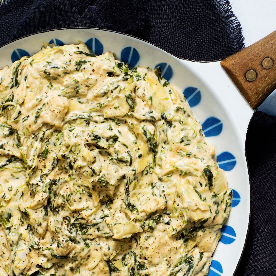 Classic Spinach-Artichoke Dip with Mozzarella and Parmesan