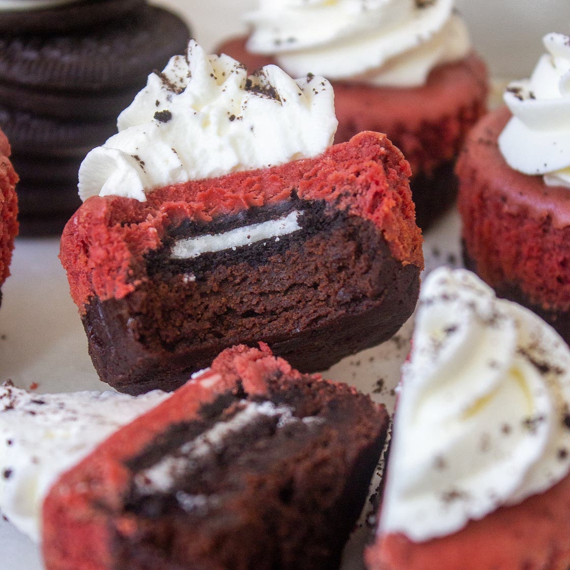Mini Red Velvet Cheesecakes