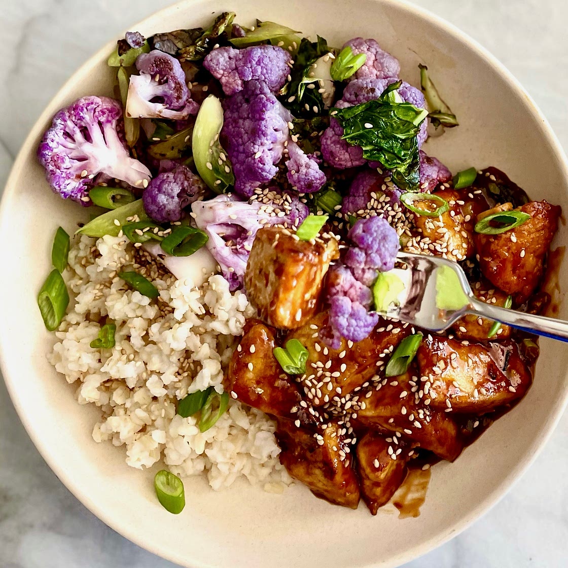 general tso’s tofu with cauliflower