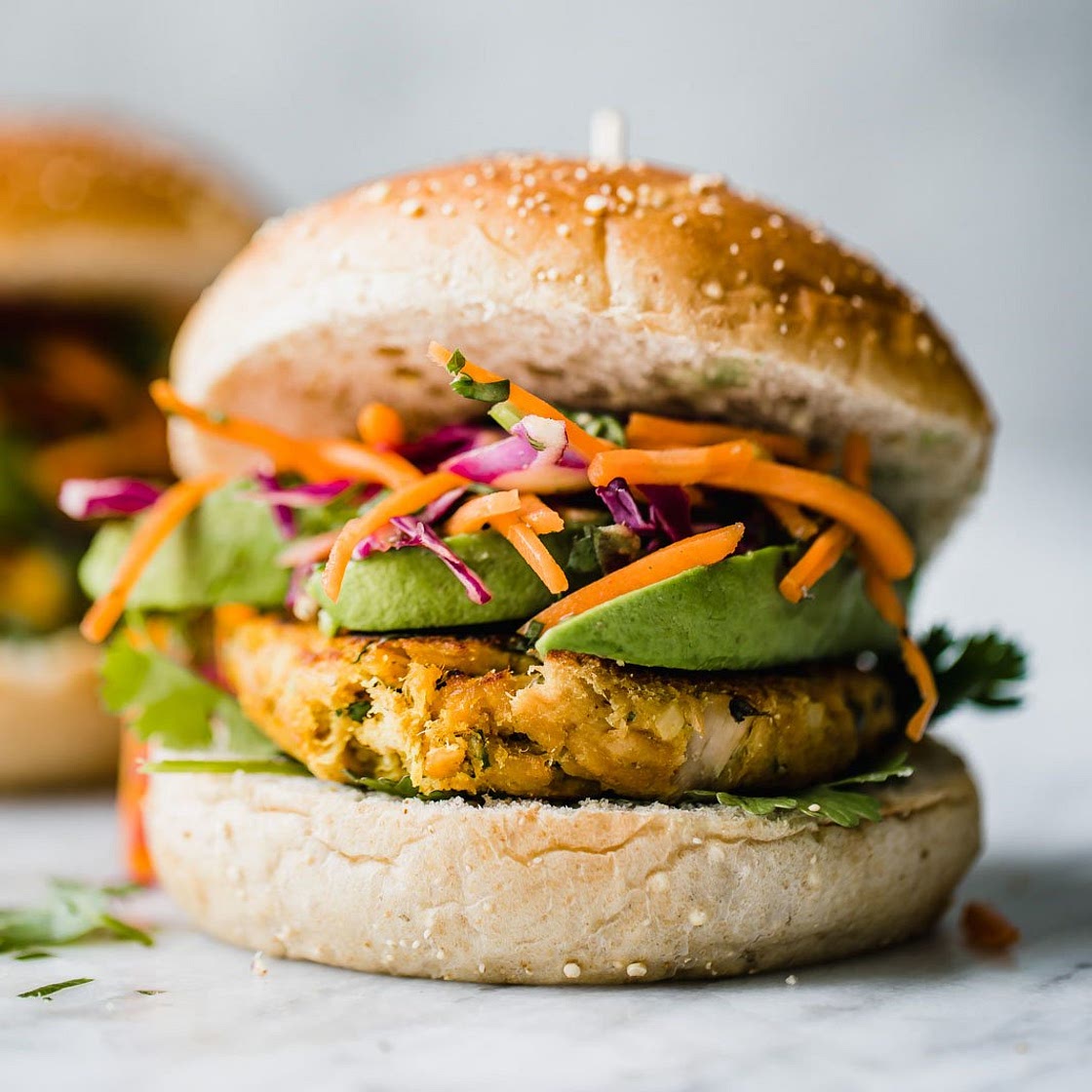 Thai Tuna Patties with Cilantro Cabbage Slaw