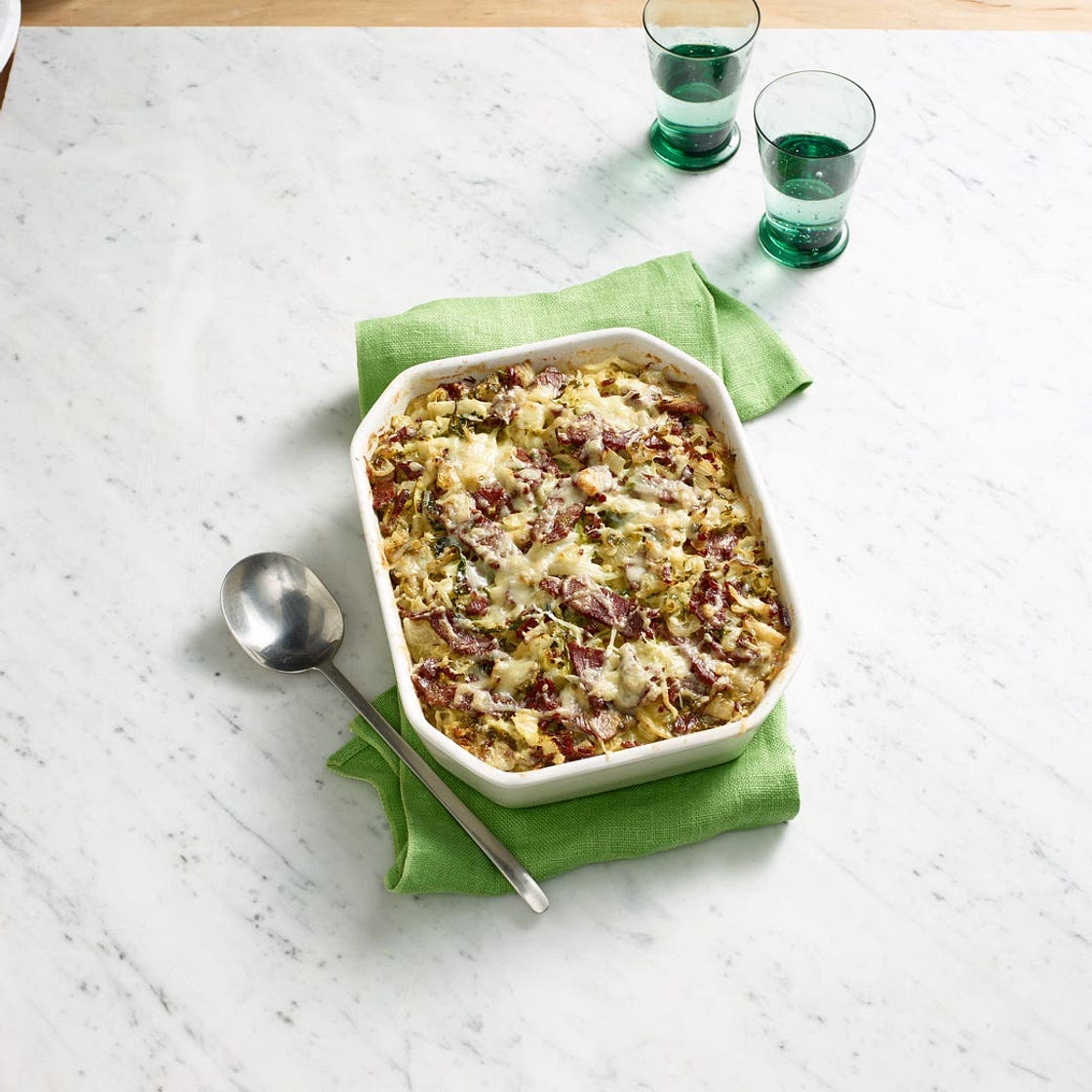 Baked Corned Beef and Cabbage Hash