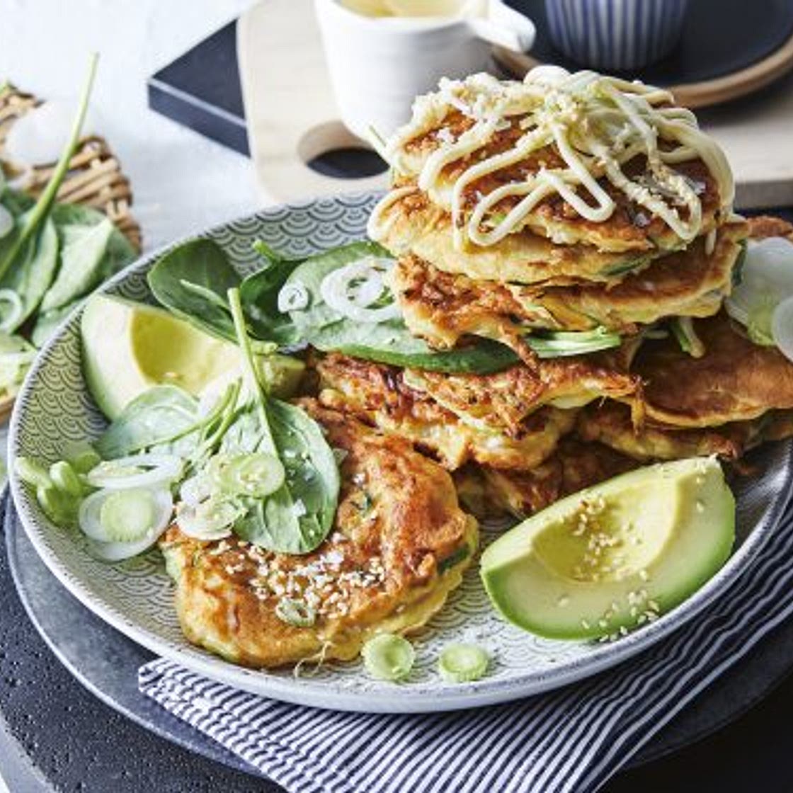okonomiyaki met garnalen