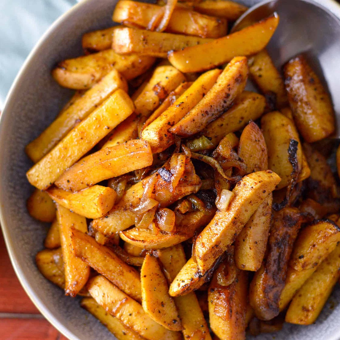 Balsamic Roasted Turnips with Onion (Pellet Smoker or Oven)