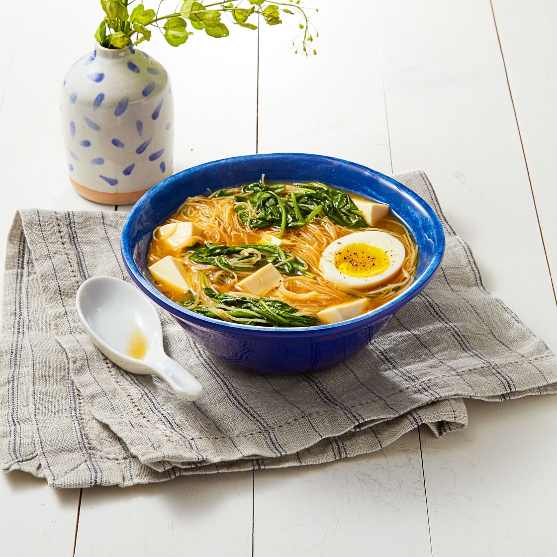 Miso Spinach Noodles