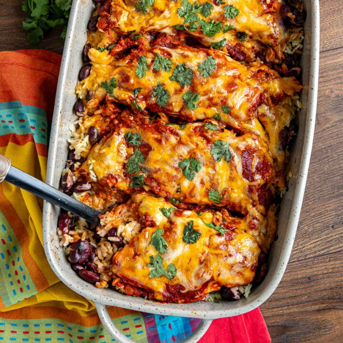 Mexican Chicken and Rice Bake
