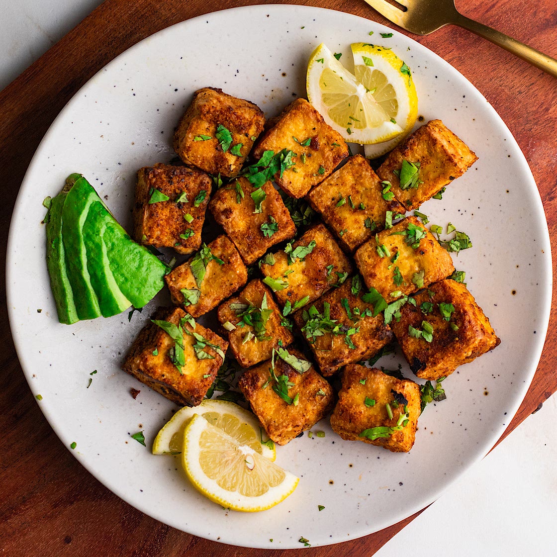 crispy air fryer tofu nuggets