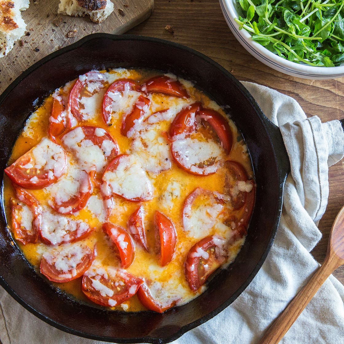 Melty Cheddar Tomatoes